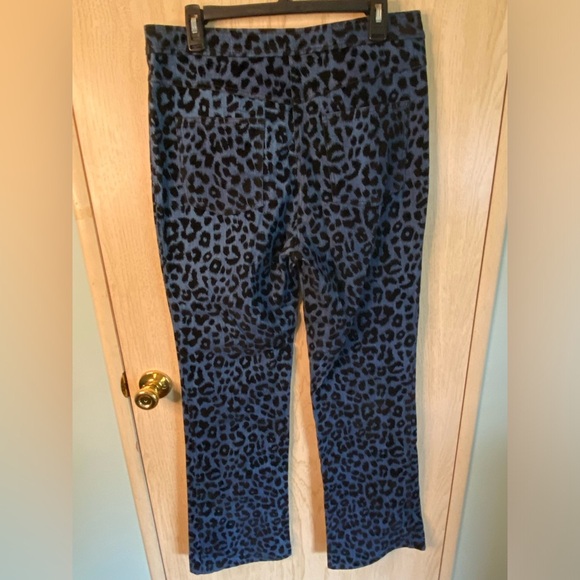 Mach & Mach Leopard Printed Stretch Mid-Rise Straight-Leg Jeans Sz 12 - Picture 11 of 14
